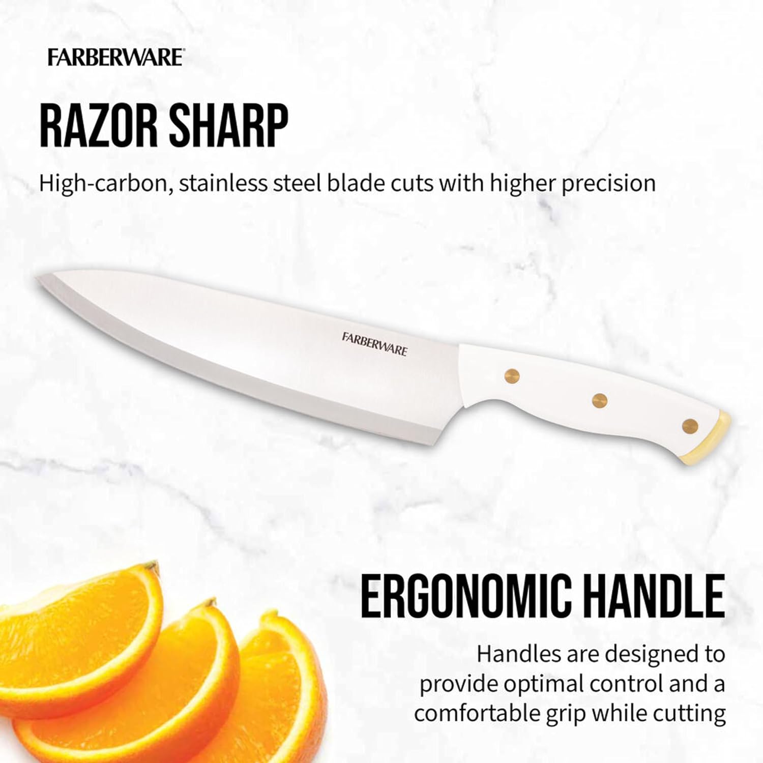 Farberware 15-Piece Triple Riveted Knife Block Set