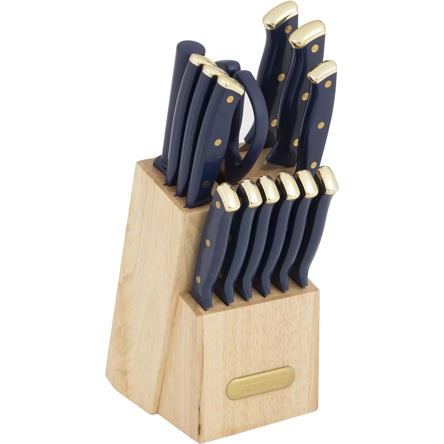 Farberware 15-Piece Triple Riveted Knife Block Set