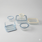 Glass Food Storage Set | Round 3PC