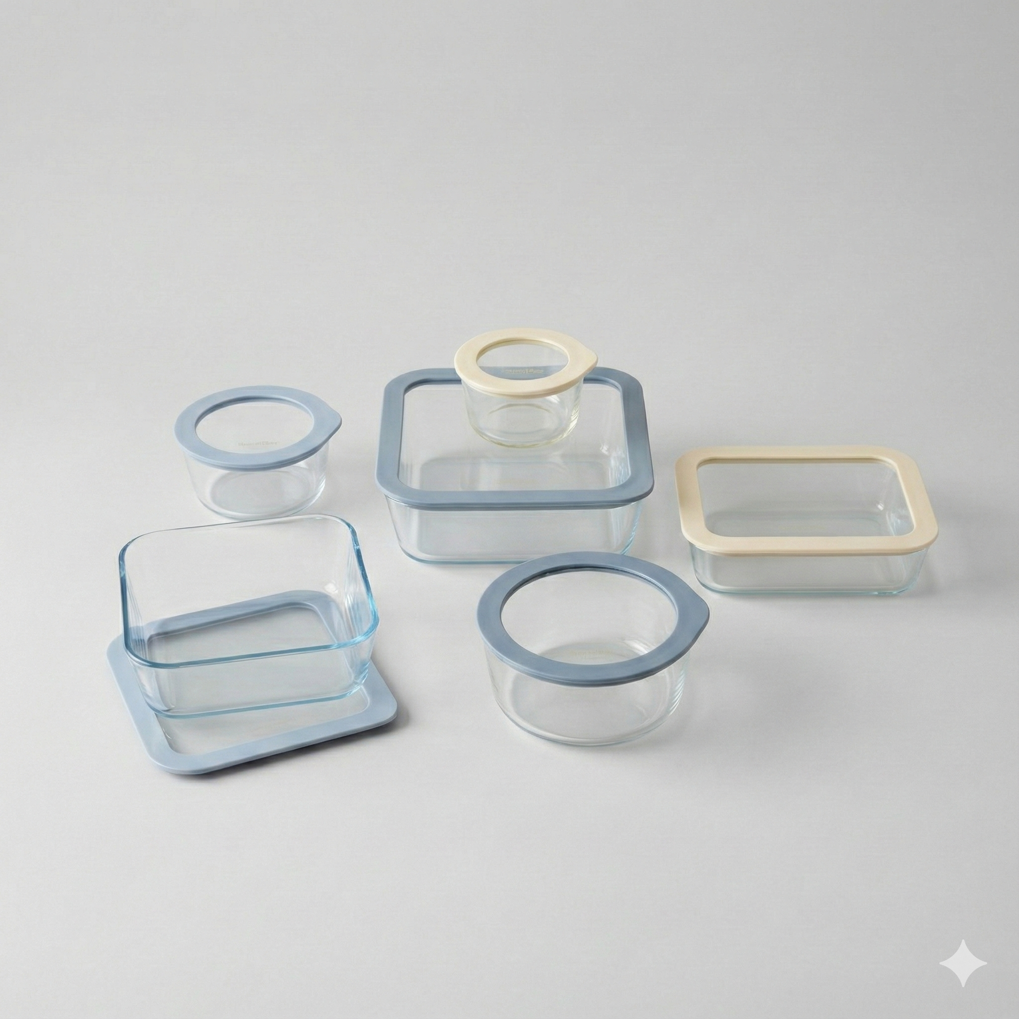 Glass Food Storage Set | Round 3PC