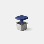 color::Navy | Little Square Dipper with Navy lid hovering above container. 