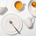 Trellis White 36 Piece Dinnerware Set, Service for 6