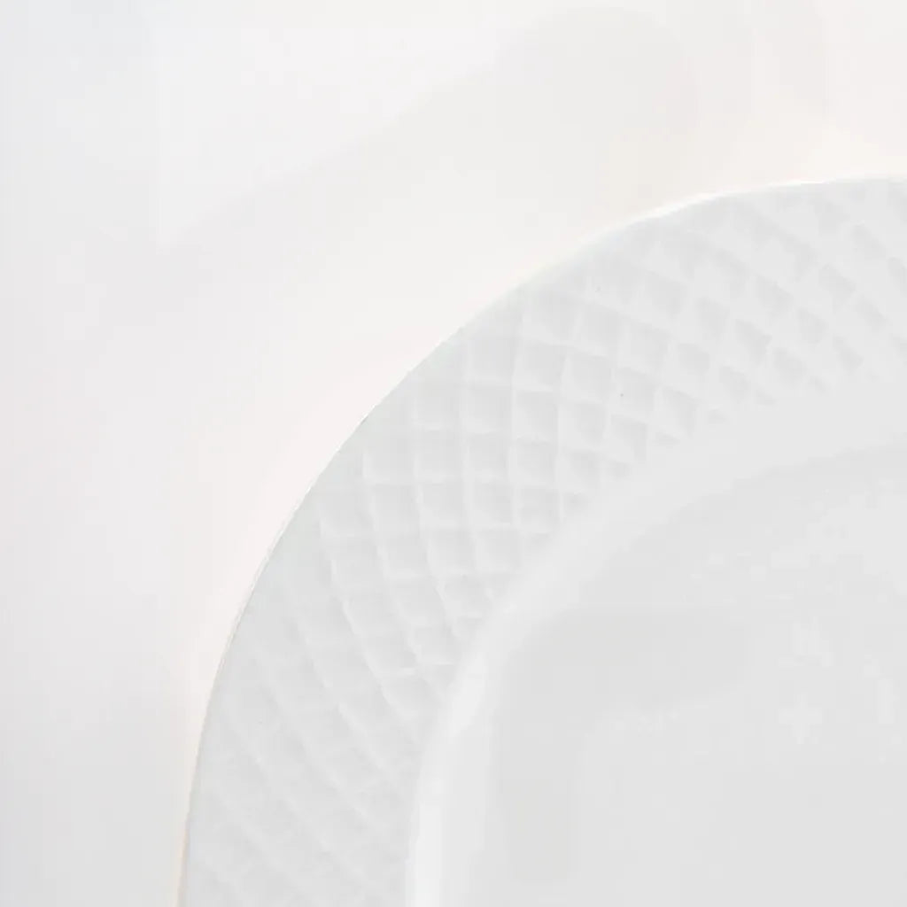 Trellis White 36 Piece Dinnerware Set, Service for 6