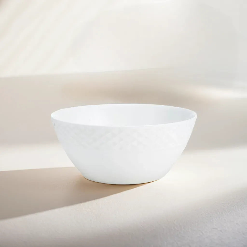 Trellis White 36 Piece Dinnerware Set, Service for 6