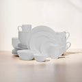 Trellis White 36 Piece Dinnerware Set, Service for 6