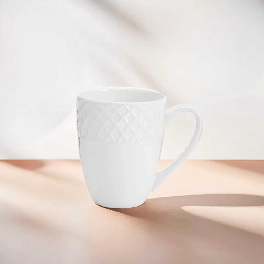 Trellis White 36 Piece Dinnerware Set, Service for 6